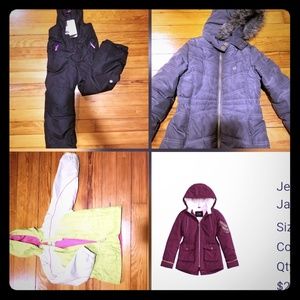 Little girls coats and snowsuit all Sizes: S/6-7